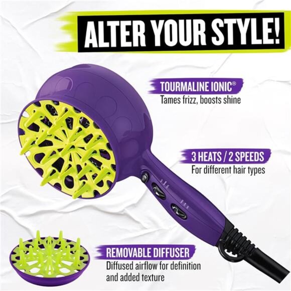 Bed Head Curls-in-Check 1875W Hair Diffuser Dryer | Great for Curly Hair - Picture 5 of 7